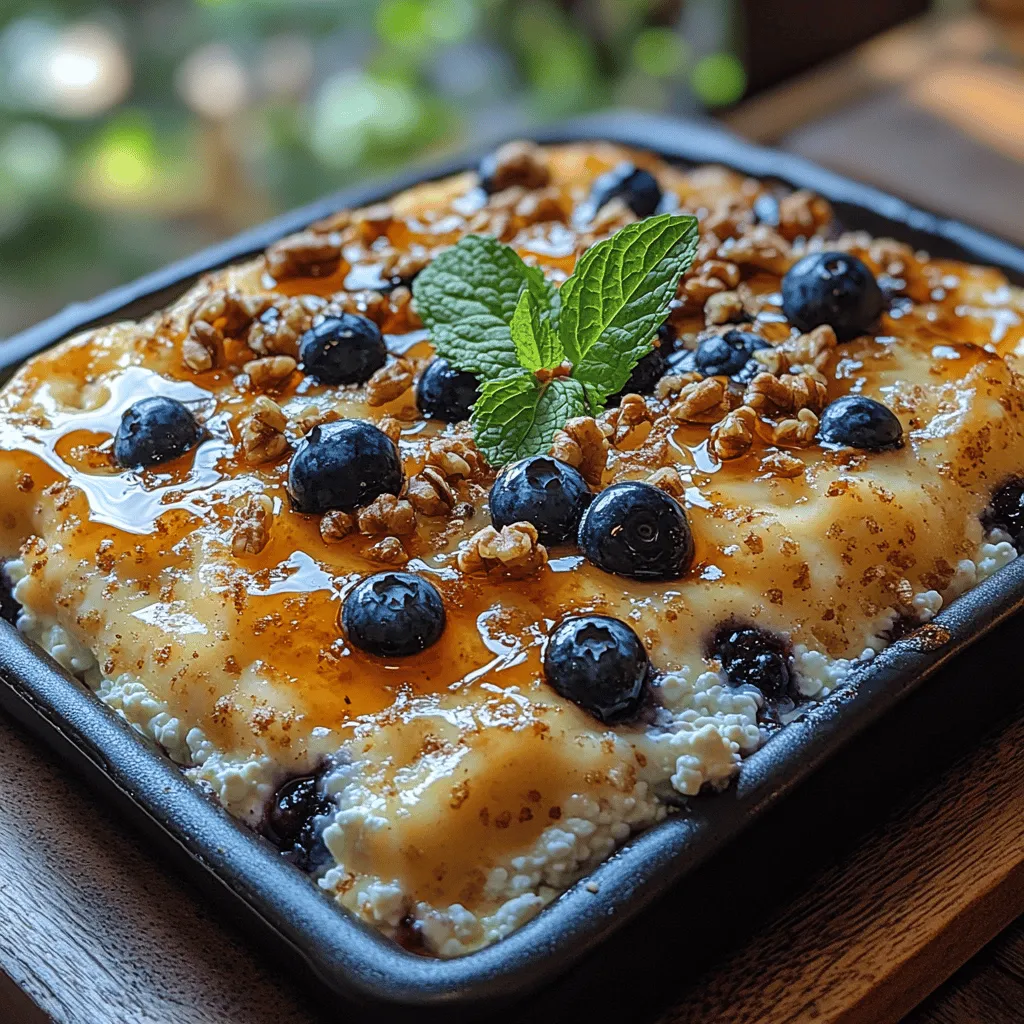 Are you in search of a delightful dish that serves as both a healthy breakfast and a satisfying dessert? Look no further than the Blueberry Cottage Cheese Bake. This comforting and nutritious baked dish combines the rich creaminess of cottage cheese with the natural sweetness of blueberries, creating a treat that is not only delicious but also packed with health benefits. It's an outstanding option for those who want to indulge without compromising on nutrition.