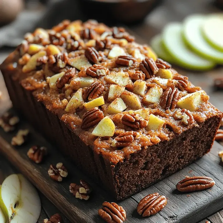 The Cinnamon Pecan Crunch Apple Bread Delight is more than just a recipe; it's a celebration of delightful flavors and seasonal ingredients that transform ordinary moments into extraordinary experiences. This bread, with its inviting aroma of cinnamon and the satisfying crunch of pecans, serves as the perfect breakfast option or a delectable snack throughout the day. The combination of sweet, tender apples with the warm spice of cinnamon creates a harmonious blend that is both comforting and indulgent.