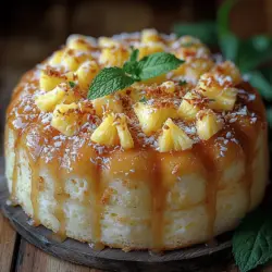 Angel food cake is a beloved dessert known for its ethereal lightness and fluffy texture, making it a perfect choice for warm-weather gatherings and celebrations. This beloved cake, traditionally made with egg whites, sugar, and flour, has been a staple in many households for decades. But what if we take this classic recipe and give it a tropical twist? Enter the Tropical Bliss Pineapple Angel Food Cake—a delightful variation that incorporates the sweet and tangy flavors of pineapple and the subtle richness of coconut. This cake is not only visually stunning with its light, airy structure and tropical profile, but it also embodies the essence of summer in every bite.