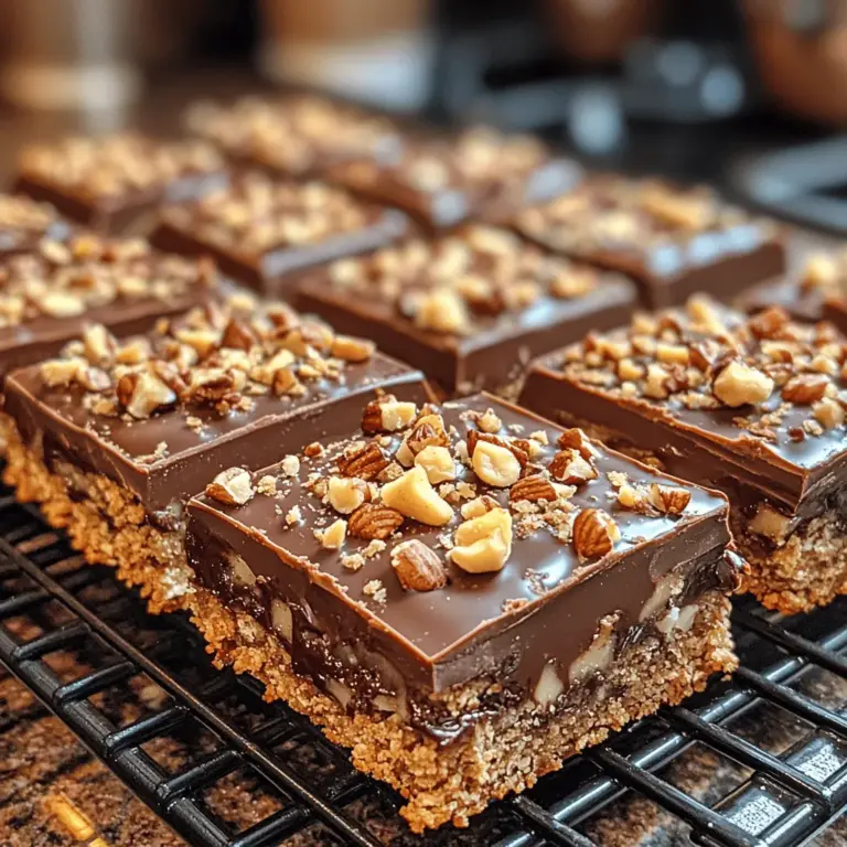 If you’re in search of a dessert that perfectly balances indulgence with comfort, look no further than Crunchy Toffee Chocolate Bliss Bars. These delightful treats are not just a feast for the eyes; they are a symphony of flavors and textures that will leave you craving more. With a crispy base, a gooey toffee layer, and a rich chocolate topping, these bars are the ultimate comfort food that combines nostalgia with modern indulgence.