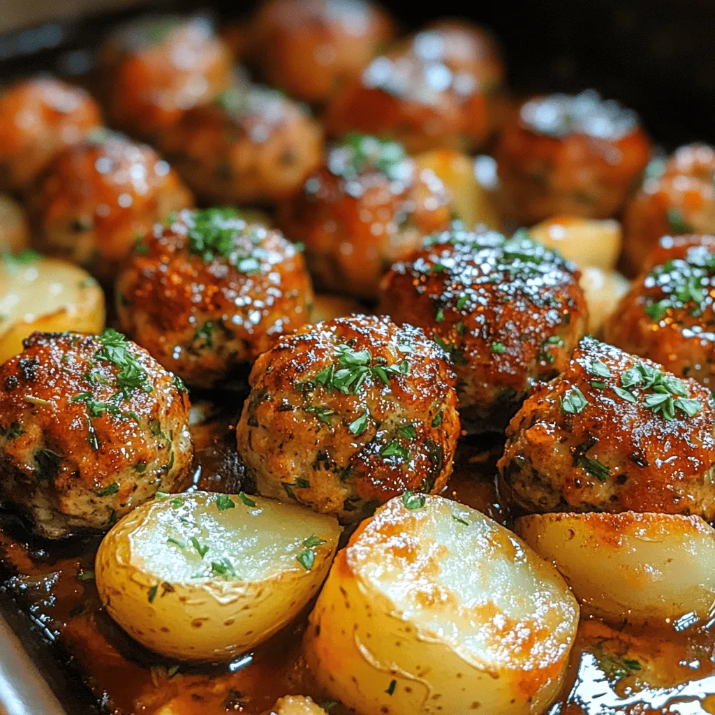 When it comes to comfort food, few dishes can compete with the warm and inviting aroma of herb-infused meatballs paired with crispy garlic roast potatoes. This classic dish not only satisfies hunger but also brings a sense of nostalgia and warmth to the dining table, making it an ideal choice for family gatherings, casual dinners, or even special occasions. The rich flavors of the meatballs, combined with the savory crunch of the roasted potatoes, create a harmonious balance that pleases both traditional palates and those seeking lighter, healthier options. Whether served at a holiday feast or a cozy weeknight dinner, this recipe is sure to become a cherished favorite in your household.