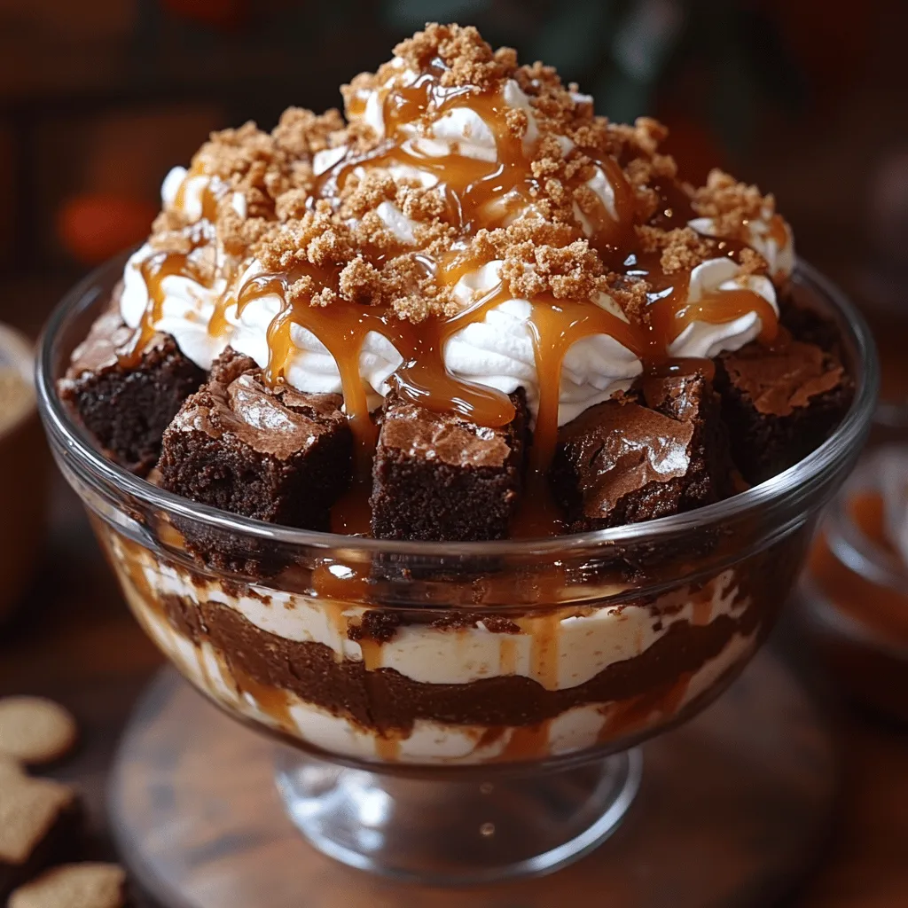 Layered desserts like the Caramel Cheesecake Brownie Trifle have a long and storied history in dessert culture. Originating in England, trifles were traditionally made with layers of sponge cake, custard, and fruit, elegantly presented in a glass dish to showcase their beautiful layers. Over time, the concept of the trifle has evolved, and modern interpretations often incorporate a variety of flavors and textures, making them a versatile and appealing option for dessert enthusiasts.