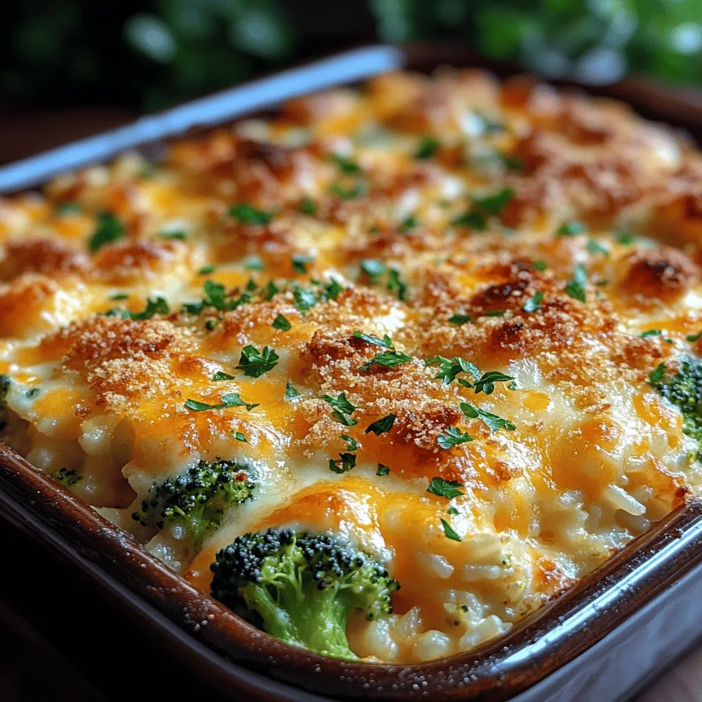 In the world of comfort food, few dishes can compete with the heartwarming allure of a cheesy casserole. The Cheesy Broccoli & Rice Bake Extravaganza stands out as a quintessential family favorite—an inviting blend of vibrant vegetables, hearty grains, and rich, gooey cheese that can turn any meal into a festive occasion. This versatile dish is not only satisfying but also incredibly easy to prepare, making it a go-to recipe for busy weeknights, family gatherings, or any occasion that calls for a wholesome and comforting meal.
