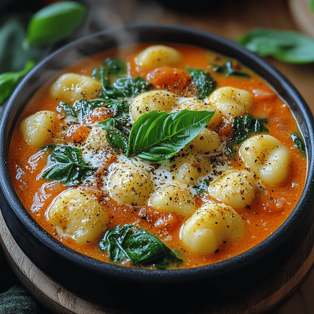 Imagine sitting down to a warm bowl of creamy tomato soup, where the rich, tangy flavors of ripe tomatoes blend seamlessly with the tender, pillowy texture of gnocchi. This dish, known as Creamy Tomato and Gnocchi Bliss, is more than just a meal—it's a comforting hug in a bowl, perfect for any season. Whether you’re curled up on the couch during a chilly winter evening or enjoying a light meal on a breezy summer day, this recipe offers a satisfying experience that will warm your heart and soul.