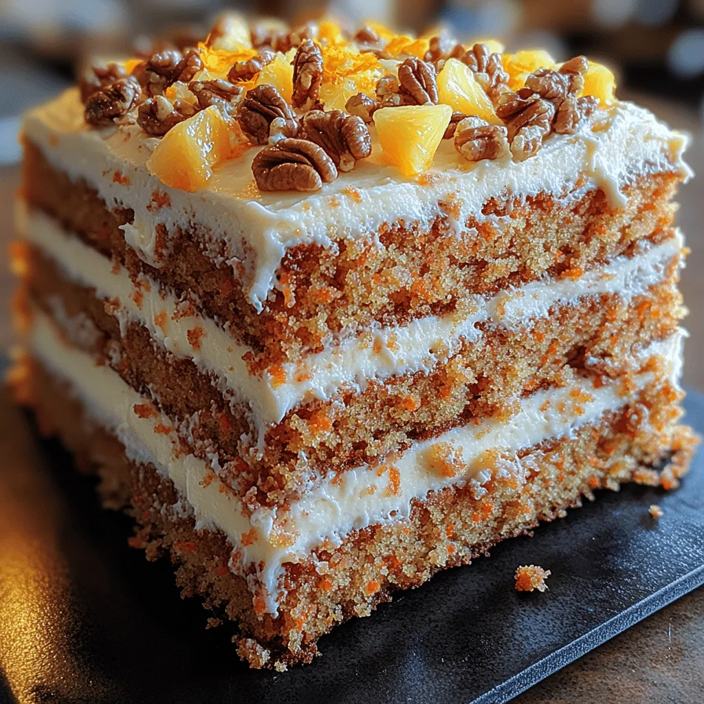 If you're on the lookout for a dessert that perfectly marries sweetness and a hint of spice, look no further than the delightful Pineapple Carrot Cream Cake. This moist and flavorful cake combines the natural sweetness of fresh carrots and juicy pineapple, creating a harmonious blend that’s sure to tantalize your taste buds. The unique pairing of these ingredients not only enhances the cake's flavor but also gives it a delightful texture, making it an irresistible treat for any occasion.