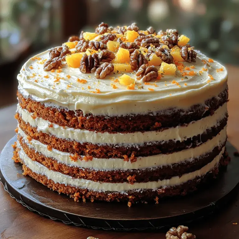 If you're on the lookout for a dessert that perfectly marries sweetness and a hint of spice, look no further than the delightful Pineapple Carrot Cream Cake. This moist and flavorful cake combines the natural sweetness of fresh carrots and juicy pineapple, creating a harmonious blend that’s sure to tantalize your taste buds. The unique pairing of these ingredients not only enhances the cake's flavor but also gives it a delightful texture, making it an irresistible treat for any occasion.