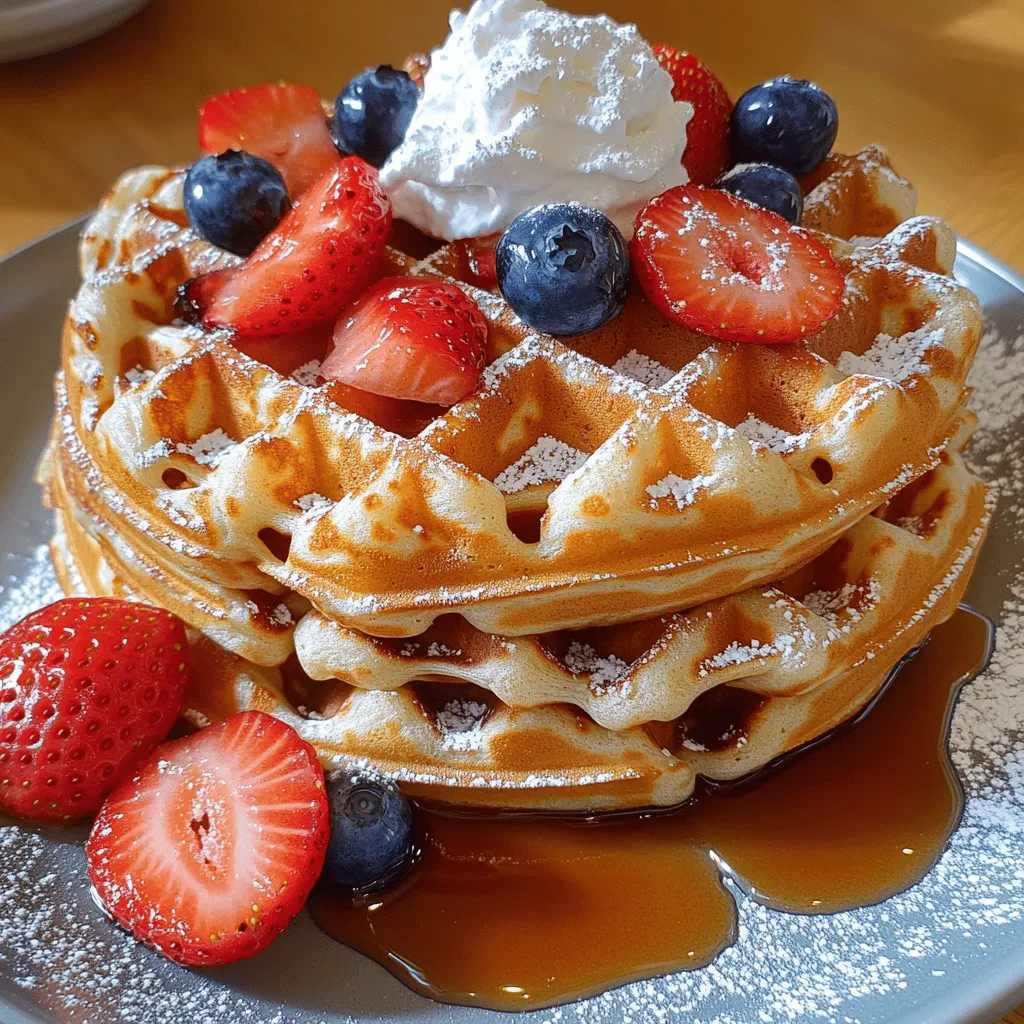 There's something inherently comforting about a warm stack of waffles on a Sunday morning. Fluffy Cloud Waffles take this breakfast classic to another level, offering a light and airy texture that feels like a bite of happiness. Imagine waking up to the smell of freshly made waffles, each one perfectly golden and irresistibly soft. Whether you're gathering the family for a cozy breakfast or hosting friends for a delightful brunch, these waffles are sure to impress.