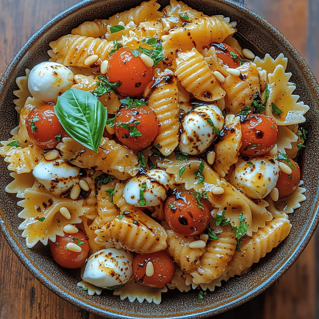 When it comes to creating a successful pasta salad, the choice of pasta plays a crucial role. For our Creamy Caprese Pasta Salad, farfalle, commonly known as bow-tie pasta, is the ideal selection. This shape not only adds a playful touch to the dish but also holds the creamy dressing beautifully, ensuring that every bite is packed with flavor. The ridges and curves of farfalle help capture the dressing and other ingredients, allowing for an enjoyable eating experience.