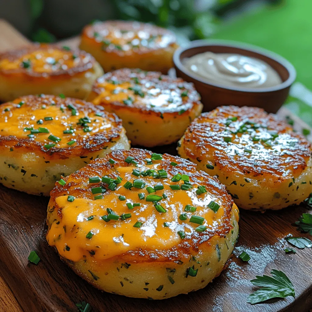 Cheesy Herb-Stuffed Potato Cakes are a delightful dish perfect for any occasion, whether as a comforting side or a satisfying snack. With a crispy exterior and a gooey, cheesy filling, these potato cakes are sure to impress family and friends alike. The combination of fluffy potatoes and melted cheese creates a harmony of textures that is simply irresistible. Originating from the heart of comfort food cuisine, these cakes draw inspiration from traditional potato dishes while adding a modern twist with herb-infused flavors and creamy cheese.