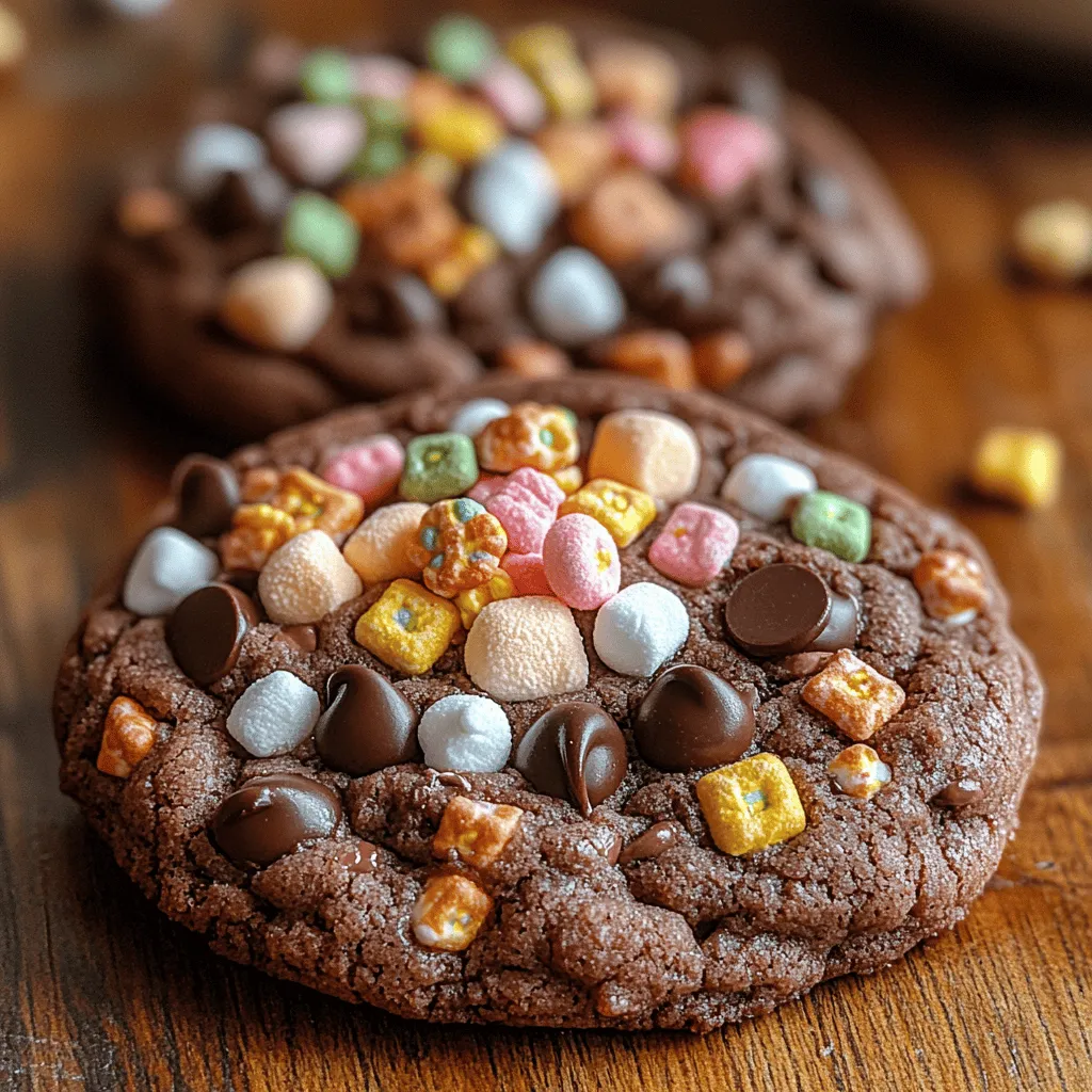 Welcome to the whimsical world of Lucky Charms Chocolate Cookies! This delightful recipe is a nostalgic twist on the classic chocolate chip cookie, bringing together the beloved flavors of childhood with an indulgent, adult-worthy treat. Imagine biting into a soft, chewy cookie that is not only rich in chocolate but also features the vibrant colors and crunchy textures of Lucky Charms cereal. This unique combination creates a cookie that is both whimsical and satisfying, perfect for sharing with friends and family or enjoying as a personal snack.