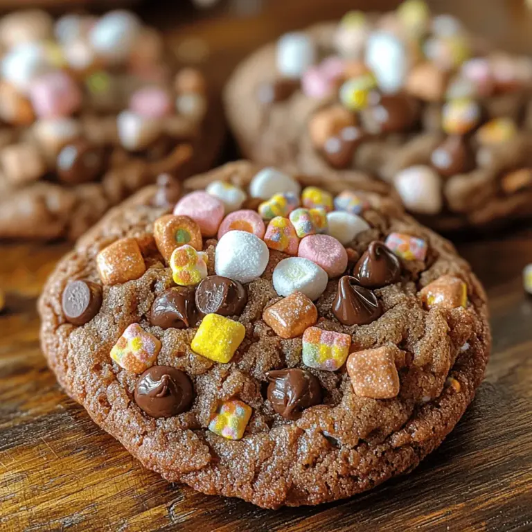 Welcome to the whimsical world of Lucky Charms Chocolate Cookies! This delightful recipe is a nostalgic twist on the classic chocolate chip cookie, bringing together the beloved flavors of childhood with an indulgent, adult-worthy treat. Imagine biting into a soft, chewy cookie that is not only rich in chocolate but also features the vibrant colors and crunchy textures of Lucky Charms cereal. This unique combination creates a cookie that is both whimsical and satisfying, perfect for sharing with friends and family or enjoying as a personal snack.