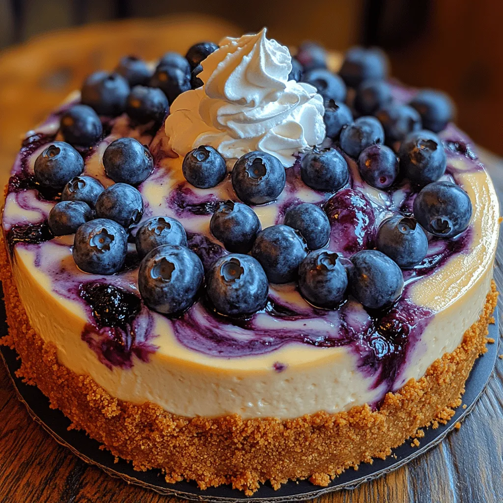 The Blueberry Dream Swirl Cheesecake is a delightful dessert that perfectly balances creamy richness with the tart sweetness of blueberries. This stunning cheesecake isn’t just a treat for the taste buds; it’s also a feast for the eyes, boasting an elegant marbled effect that makes it a perfect centerpiece for any gathering or celebration. Whether you’re hosting a birthday party, a family reunion, or simply looking to indulge in a sweet treat, this cheesecake is sure to impress.
