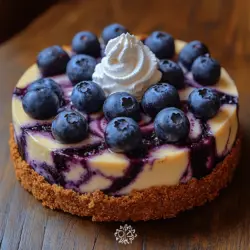 The Blueberry Dream Swirl Cheesecake is a delightful dessert that perfectly balances creamy richness with the tart sweetness of blueberries. This stunning cheesecake isn’t just a treat for the taste buds; it’s also a feast for the eyes, boasting an elegant marbled effect that makes it a perfect centerpiece for any gathering or celebration. Whether you’re hosting a birthday party, a family reunion, or simply looking to indulge in a sweet treat, this cheesecake is sure to impress.