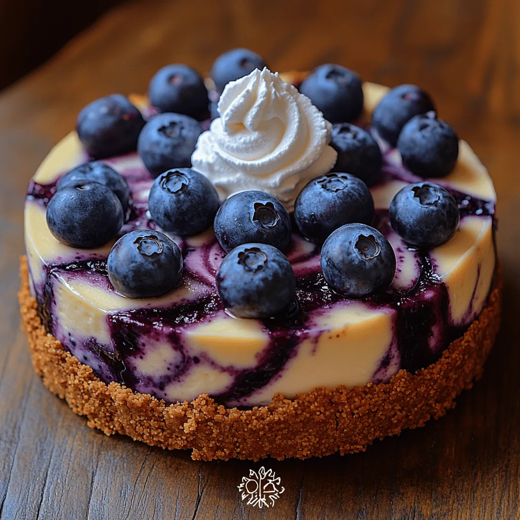 The Blueberry Dream Swirl Cheesecake is a delightful dessert that perfectly balances creamy richness with the tart sweetness of blueberries. This stunning cheesecake isn’t just a treat for the taste buds; it’s also a feast for the eyes, boasting an elegant marbled effect that makes it a perfect centerpiece for any gathering or celebration. Whether you’re hosting a birthday party, a family reunion, or simply looking to indulge in a sweet treat, this cheesecake is sure to impress.