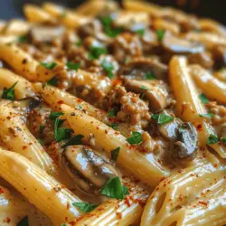 If you're searching for a comforting and delicious meal to bring the family together, look no further than Savory Turkey & Mushroom Penne Delight. This hearty dish combines the tender texture of penne pasta with the rich flavors of sautéed mushrooms and ground turkey, creating a delightful symphony of taste and nutrition. Perfect for busy weeknights or leisurely family dinners, this recipe is not only satisfying but also easy to prepare, making it an ideal choice for home cooks of all skill levels.