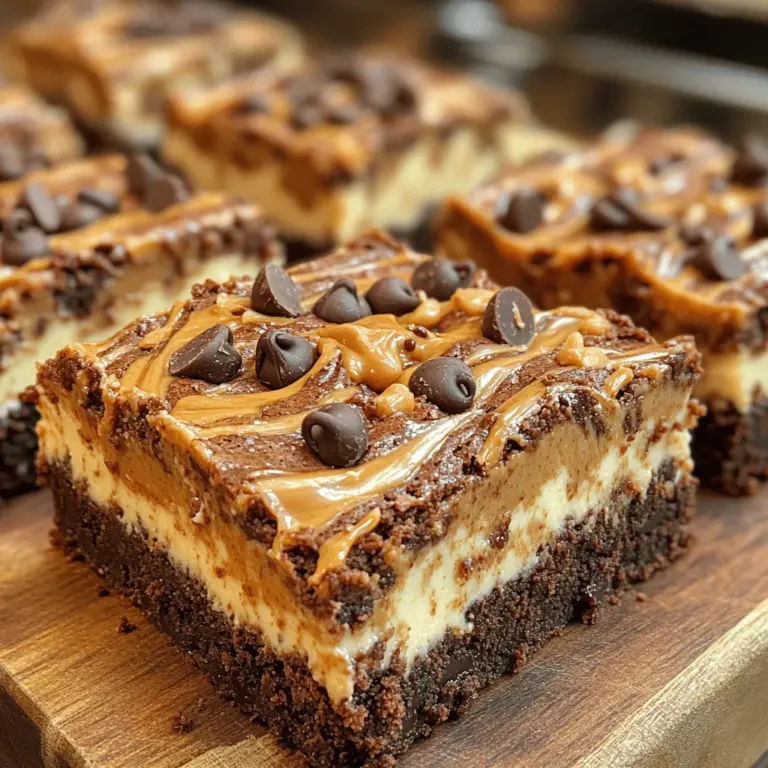 If you're a fan of rich, chocolatey desserts, then the Peanut Butter Heaven Brownies are about to become your new favorite treat. This delightful dessert features a luscious combination of fudgy chocolate brownies layered with a creamy peanut butter cheesecake. The marriage of these two beloved flavors creates a heavenly experience that is sure to satisfy any sweet tooth.