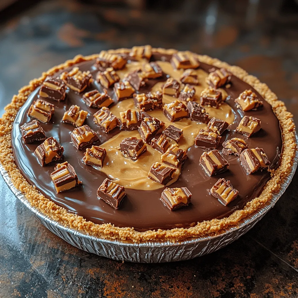 If you're a fan of the irresistible combination of chocolate and peanut butter, then the Decadent Reese's Peanut Butter Pie is a dessert you simply cannot miss. This delightful pie marries the creamy, nutty richness of peanut butter with the luscious sweetness of chocolate, creating a dessert that is both indulgent and comforting. The balance of sweet and salty notes makes each bite a rich experience that delights the senses, appealing to chocolate and peanut butter lovers alike.