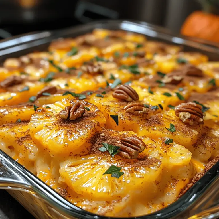 Welcome to the world of Tropical Sunset Pineapple Casserole, a delightful dish that embodies the essence of tropical flavors and comfort food. This unique casserole combines the sweetness of pineapple with the savory richness of cheddar cheese, creating a mouthwatering experience that tantalizes your taste buds. Whether you choose to serve it as a side dish for a special occasion or as a dessert to impress your guests, this casserole is versatile enough to shine in any setting.