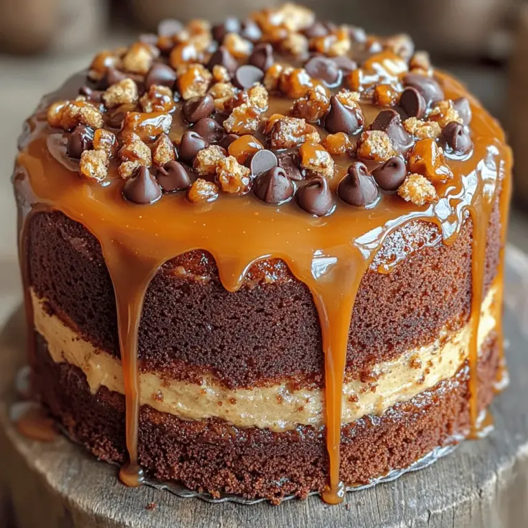 If you're in search of a show-stopping dessert that perfectly balances indulgence and flavor, look no further than the Caramel Toffee Crunch Cake. This delightful cake is a wonderful addition to any celebration, be it a birthday, anniversary, or holiday gathering. The combination of rich caramel, crunchy toffee, and luscious chocolate creates a symphony of flavors that will captivate your taste buds and impress your guests.