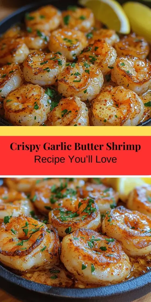 Discover the delightfully simple yet indulgent flavors of crispy garlic butter pan-fried shrimp. This recipe combines fresh shrimp with aromatic garlic and rich butter for a dish that's perfect as an appetizer or main course. Learn how to achieve a satisfying crispy texture and mouthwatering taste while exploring essential ingredients and cooking techniques. Impress your family and friends with this culinary masterpiece that embodies comfort food elegance. Enjoy a meal that’s as nutritious as it is delicious!