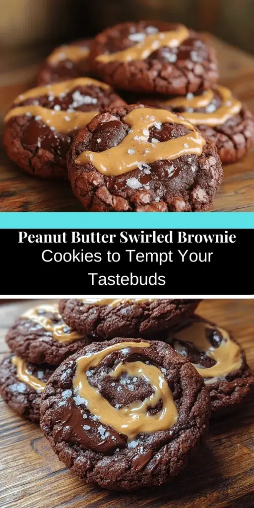 Discover the magic of baking with these Swirled Brownie Cookies featuring a delightful peanut butter twist. This recipe combines a rich, chewy brownie base with a creamy, nutty peanut butter swirl, creating an irresistible treat that's perfect for any occasion. Easy to make and visually stunning, these cookies will impress family and friends. Follow step-by-step instructions to master the art of baking these delicious creations that are sure to become a favorite.
