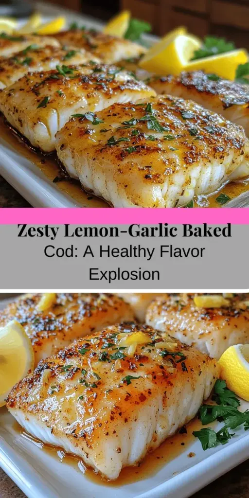 Elevate your weeknight dinners with Zesty Lemon-Garlic Baked Cod, a dish that perfectly balances freshness, flavor, and nutrition. This easy-to-prepare recipe features tender cod fillets marinated in a vibrant mix of lemon juice, garlic, and herbs, creating a delightful meal that’s not only delicious but also packed with health benefits. Learn to prepare this flavorful dish and discover the joys of cooking with sustainable ingredients that support your well-being.