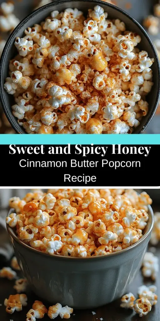 Elevate your snack game with Sweet & Spicy Honey Cinnamon Butter Popcorn! This delicious recipe combines the crunchiness of freshly popped popcorn with a rich blend of honey, cinnamon, and a hint of spice. It's the perfect treat for movie nights, gatherings, or just a cozy evening at home. Easy to make and customizable, this popcorn will satisfy both sweet and spicy cravings. Discover how to make this irresistible snack and enjoy its delightful flavors!