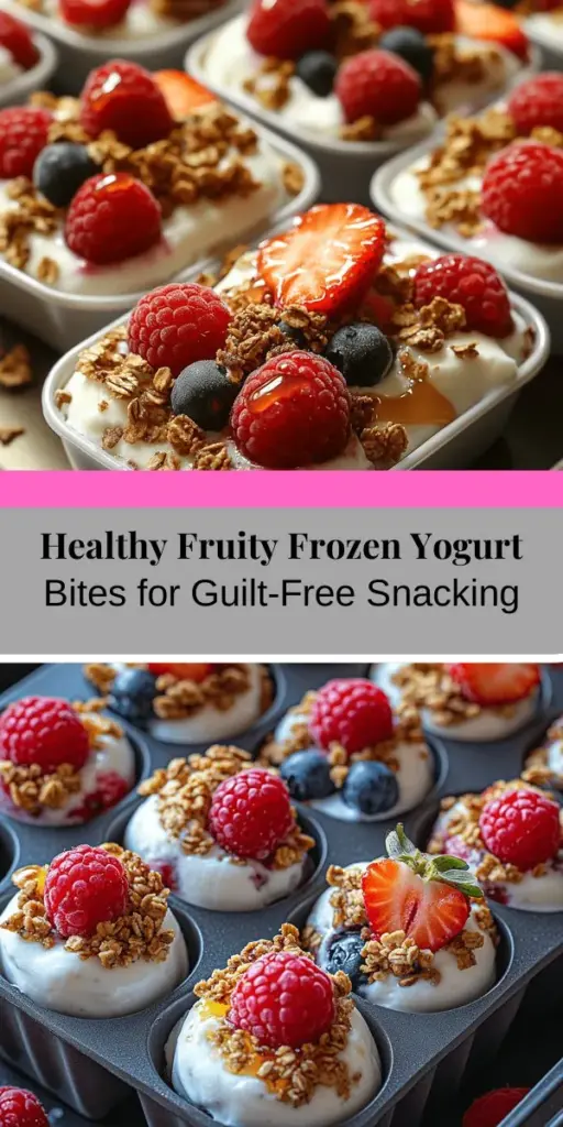 Discover the joy of making fruity frozen yogurt bites, a deliciously healthy treat perfect for any occasion. These easy-to-make snacks combine creamy Greek yogurt with vibrant fruits, providing a guilt-free indulgence that's rich in protein and essential nutrients. With just a few simple ingredients like honey or maple syrup, mixed berries, and bananas, you can create a refreshing snack that both kids and adults will enjoy. Perfect for warm days or as a convenient meal prep option, these delightful bites are sure to become a favorite in your household. Make your own colorful creations and enjoy a burst of taste in every bite!