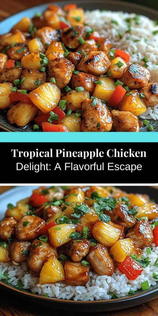 Discover the vibrant flavors of Tropical Pineapple Chicken Delight, a dish that combines tender chicken with the sweet and tangy essence of fresh pineapple. Perfect for gatherings, this easy recipe features nutritious ingredients like colorful bell peppers and aromatic spices. A delightful balance of sweet and savory, it’s sure to impress family and friends. Follow our step-by-step guide for a mouthwatering experience that transports your taste buds to a tropical paradise. Enjoy a delicious meal that’s both satisfying and healthy, making it an ideal addition to your culinary repertoire.