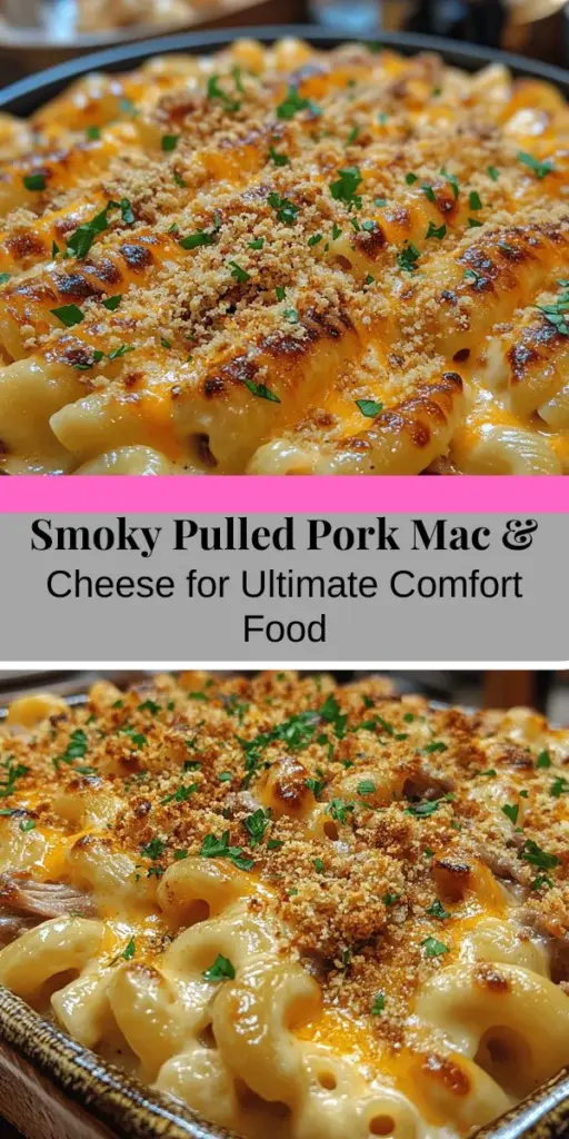 Discover the ultimate comfort food with Smoky Pulled Pork Mac & Cheese Delight! This unique twist on the classic dish combines creamy cheese sauce, tender elbow macaroni, and rich, smoky pulled pork for an unforgettable flavor experience. Perfect for family gatherings or cozy dinners, this recipe is easy to follow and sure to impress. Enjoy every bite of this mouthwatering dish that brings loved ones together around the table and warms the heart.