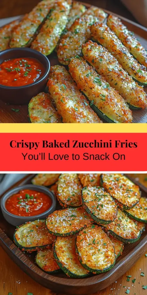 Discover the joy of crispy baked zucchini fries, a delicious and healthy snack that's perfect for any occasion! This easy recipe transforms zucchini into a crunchy treat that's low in calories and packed with essential nutrients. Ideal for health-conscious snackers, these fries can be enjoyed with your favorite dipping sauces or as a tasty side dish. Explore how simple ingredients can come together for a guilt-free indulgence everyone will love. Dive into making your own batch today!