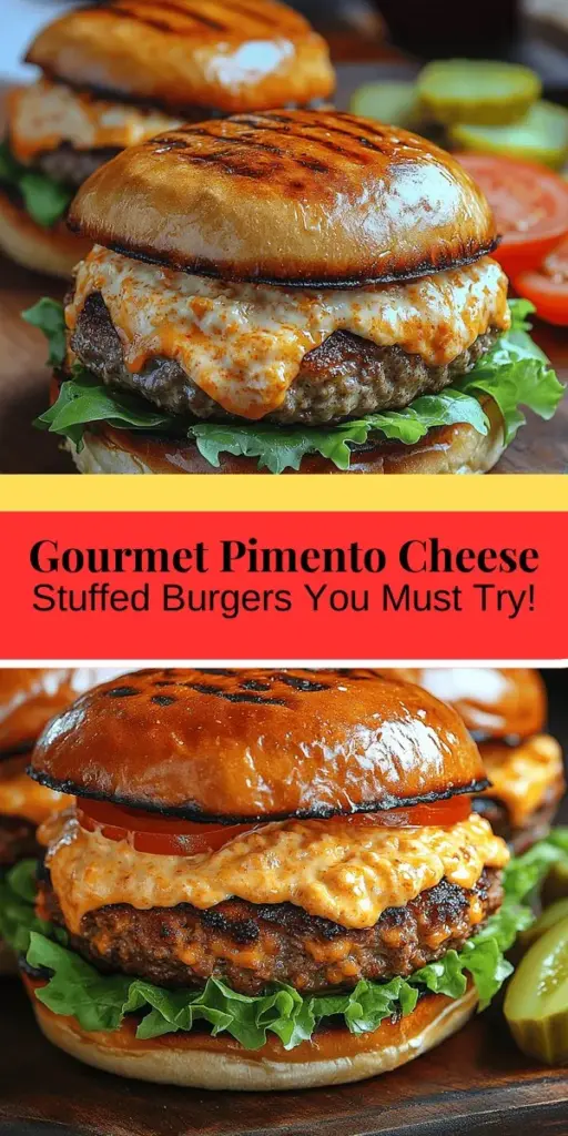 Elevate your burger game with Pimento Cheese Stuffed Burgers, a delicious fusion of Southern tradition and gourmet flair. This indulgent recipe features a juicy beef patty filled with creamy, flavorful Pimento cheese that melts into a delectable filling. Discover the origins and cultural significance of Pimento cheese and follow our step-by-step guide to create these mouthwatering burgers. Perfect for summer barbecues or an exciting dinner at home, they promise a culinary adventure unlike any other. Enjoy experimenting with flavors and toppings to make this dish your own!