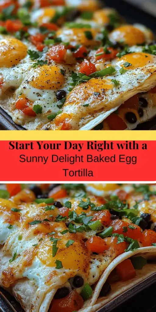 Start your day with a burst of flavor and nutrition with the Sunny Delight Baked Egg Tortilla. This vibrant dish combines fluffy eggs, colorful bell peppers, savory cheese, and spices, making it a perfect choice for breakfast, brunch, or a light dinner. Packed with wholesome ingredients, it’s both customizable and satisfying. Discover how to create this delightful recipe step by step, and enjoy a meal that will impress family and friends while nourishing your body.