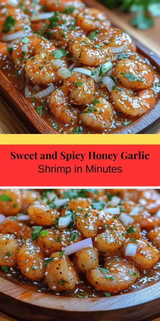 Discover the mouthwatering flavors of Sweet and Spicy Honey Garlic Shrimp, an easy yet elegant dish perfect for any occasion. This recipe features succulent shrimp marinated in a delightful blend of honey, soy sauce, garlic, and sriracha, offering a perfect balance of sweet and spicy. Quick to prepare and packed with nutrients, it's great for weeknight dinners or to impress your guests. Dive into this culinary adventure and elevate your seafood experience!