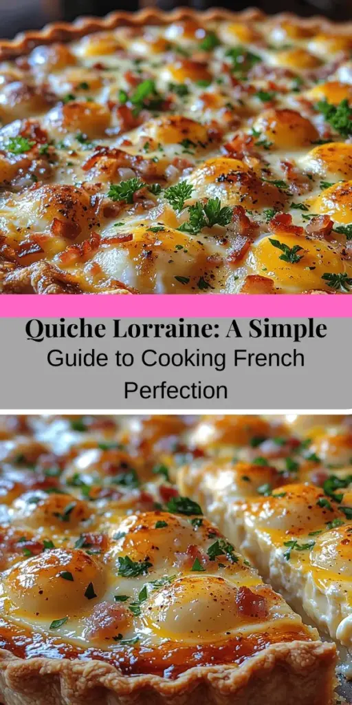 Discover the delicious world of Quiche Lorraine, a classic French dish that blends rich flavors and textures into a delightful savory pie. With its creamy filling made of eggs, heavy cream, Gruyère cheese, and crispy bacon, this quiche is perfect for any occasion—from brunch with friends to elegant dinner parties. Easy to prepare, it invites creativity with various ingredient options, making it a versatile favorite. Enjoy the culinary journey and indulge in this timeless recipe that brings friends and family together.