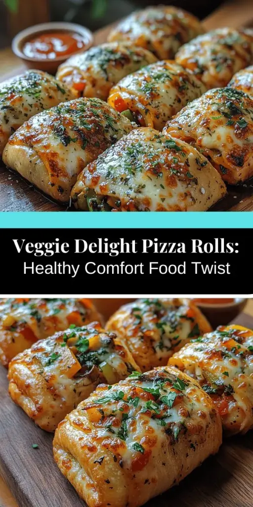 Satisfy your pizza cravings with a healthier twist! Veggie Delight Pizza Rolls are packed with fresh vegetables, gooey cheese, and wrapped in a warm, doughy crust. Perfect for both kids and adults, these rolls are not just delicious but also a fun way to sneak in nutrition. Dive into this simple step-by-step guide to create these scrumptious rolls at home, complete with essential ingredients and tips for maximum flavor. Enjoy them as a snack, appetizer, or main dish!