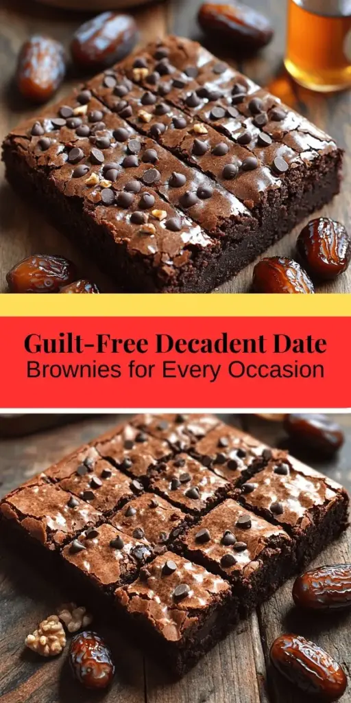Discover the joy of healthier indulgence with Decadent Date Brownies, the perfect treat for any occasion. These rich, fudgy brownies use Medjool dates for natural sweetness, while almond flour and coconut oil enhance their texture and nutrition. Packed with wholesome ingredients, they offer a guilt-free twist on a classic favorite. Perfect for those seeking delicious desserts that align with health-conscious choices, whip up a batch today and enjoy the delicious benefits!
