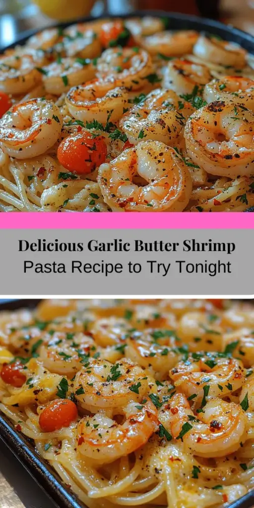Indulge in the delightful experience of Garlic Butter Shrimp Pasta, a dish that harmonizes rich flavors with comforting textures. Picture fresh shrimp sautéed in aromatic garlic butter, mixed with perfectly cooked spaghetti or linguine. This versatile meal is perfect for any occasion, whether entertaining guests or enjoying a cozy night in. Elevate your dining experience with vibrant herbs, tangy lemon, and the creamy goodness of parmesan. Discover how easy it is to create this culinary masterpiece at home!