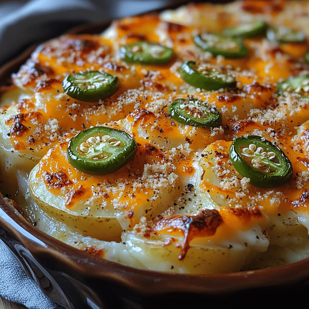 When it comes to casseroles, the choice of potatoes is crucial. Russet potatoes are often hailed as the ideal candidate for this dish due to their starchy texture, which lends itself perfectly to baking. Their high starch content creates a fluffy interior when cooked, while their skin crisps up beautifully in the oven. This combination of texture makes russets a favorite among chefs and home cooks alike, ensuring that every bite of your Cheesy Jalapeño Potato Casserole is both satisfying and comforting.