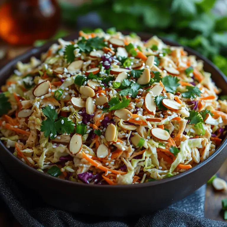 In the realm of vibrant, refreshing salads, the Crispy Asian Chicken Cabbage Slaw stands out as a delicious and nutritious option that appeals to both the palate and the eye. This dish is a delightful medley of crunchy cabbage, colorful vegetables, and savory chicken, all brought together by a luscious Asian-inspired dressing. Its crisp texture and bold flavors make it not only a fantastic side dish but also a satisfying main course, perfect for warm weather meals or as a hearty lunch option.