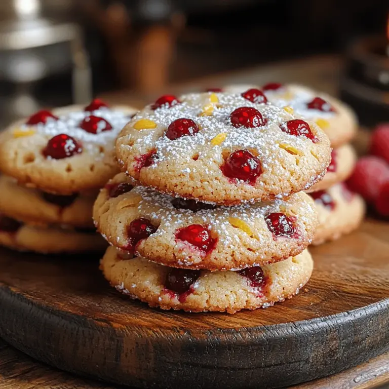 If you’re searching for a delightful cookie that strikes a perfect balance between sweet and tart, look no further than Zesty Lemon Raspberry Delight Cookies. These cookies are a refreshing treat that combines the bright zing of lemon with the luscious sweetness of fresh raspberries, creating a flavor explosion in every bite.
