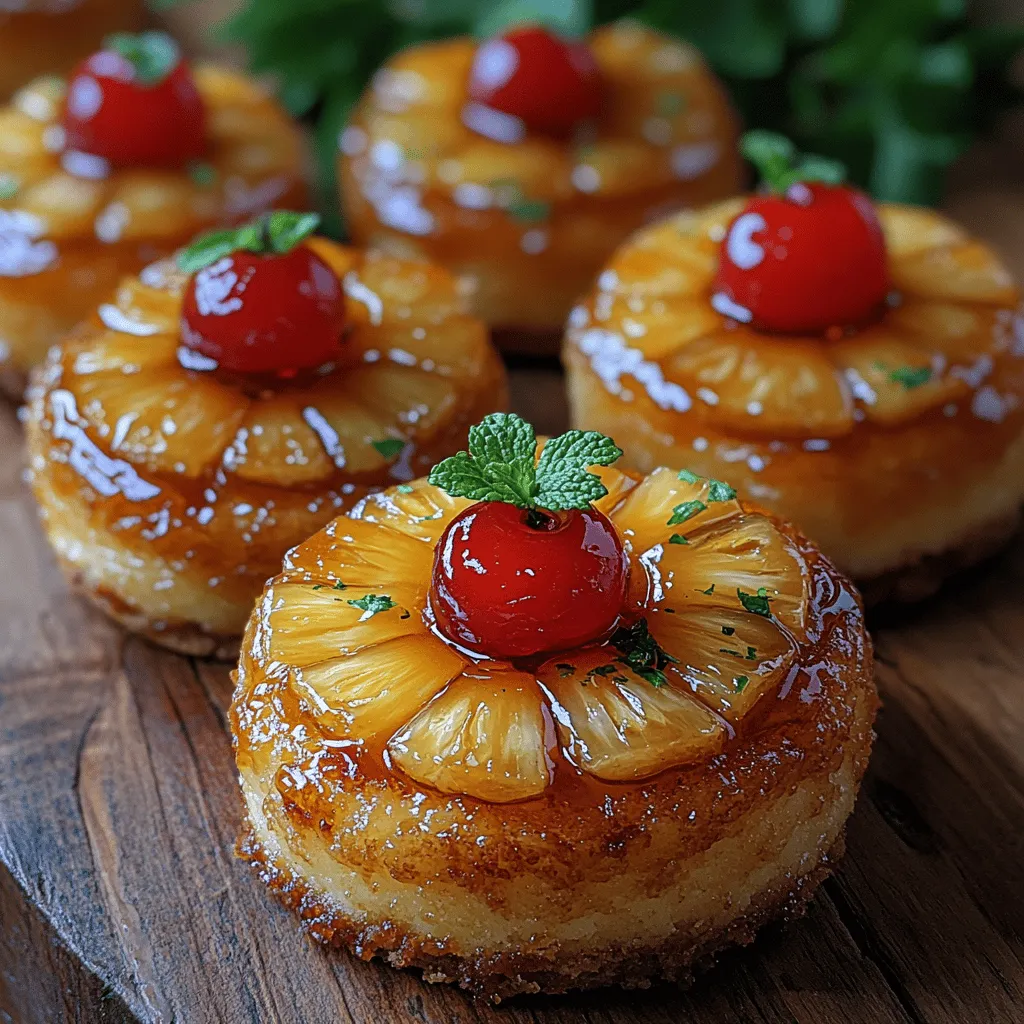Tropical Delight: Pineapple Upside Down Mini Cakes