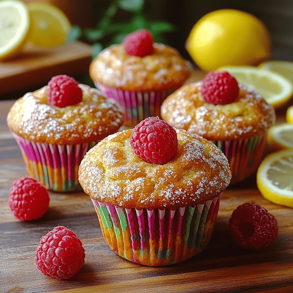 Welcome to the delightful world of baking, where the aroma of freshly baked goods fills your kitchen and the taste of homemade treats brings joy to your palate. Today, we are diving into the vibrant flavors of <strong>Zesty Raspberry Lemon Bliss Muffins</strong>. These scrumptious muffins are not just a treat for the taste buds; they are a celebration of fresh ingredients and a perfect balance of sweetness and tanginess. Bursting with the essence of juicy raspberries and the zesty brightness of lemons, these muffins make an ideal choice for breakfast, an energizing snack, or even a light dessert.” /></p>
</p>
<h3>Why Creaming Matters for Muffin Quality</h3>
</p>
<p>Creaming is a crucial step in muffin preparation that significantly impacts the final texture and flavor of your Zesty Raspberry Lemon Bliss Muffins. This method involves beating butter and sugar together until light and fluffy, which incorporates air into the mixture. This aeration is essential for creating a tender crumb and helps the muffins rise properly during baking. A well-creamed mixture produces muffins that are light and airy rather than dense and heavy.</p>
</p>
<p>When creaming, it’s important to ensure that your butter is at room temperature so that it blends smoothly with the sugar. If your butter is too cold, it won’t incorporate air effectively, leading to a less desirable texture. Conversely, if it’s too warm, the batter may not hold its shape well during baking. Aim for a consistency that is creamy and pale in color, which indicates that enough air has been incorporated.</p>
</p>
<h3>Tips for Using an Electric Mixer</h3>
</p>
<p>Using an electric mixer can make the creaming process easier and more efficient. Here are some tips for getting the most out of your electric mixer while preparing your muffins:</p>
</p>
<p>1. <strong>Start Slow</strong>: Begin mixing at a low speed to avoid sugar flying everywhere. Once the mixture starts to come together, gradually increase the speed.</p>
</p>
<p>2. <strong>Scrape the Bowl</strong>: Stop the mixer occasionally to scrape down the sides of the bowl with a spatula. This helps ensure that all ingredients are evenly incorporated and nothing is left stuck to the sides.</p>
</p>
<p>3. <strong>Check for Consistency</strong>: When creaming, look for a light and fluffy texture. This typically takes about 2 to 4 minutes on medium speed. Do not rush this step—taking your time will yield better results.</p>
</p>
<h3>Incorporating Wet Ingredients: Building Flavor</h3>
</p>
<p>After creaming the butter and sugar, the next step involves incorporating the wet ingredients. This is where the flavor begins to build, and using the right techniques can enhance the overall taste of your muffins.</p>
</p>
<h4>Adding Eggs: Importance of Temperature</h4>
</p>
<p>When adding eggs to your mixture, it’s best to use them at room temperature, similar to your butter. Cold eggs can cause the butter to solidify, resulting in a lumpy batter. To bring eggs to room temperature quickly, submerge them in warm water for about 10 minutes before adding them to your mix. This ensures a smooth batter and promotes even baking.</p>
</p>
<h4>The Role of Buttermilk and How to Substitute</h4>
</p>
<p>Buttermilk is a key ingredient in our Zesty Raspberry Lemon Bliss Muffins, contributing to their moist texture and tangy flavor. The acidity in buttermilk helps activate the baking soda, leading to a better rise.</p>
</p>
<p>If you don’t have buttermilk on hand, you can easily make a substitute. Mix 1 cup of regular milk with 1 tablespoon of white vinegar or lemon juice. Let it sit for about 5-10 minutes until it thickens slightly. This mixture mimics the acidity of buttermilk and works well in the recipe.</p>
</p>
<h3>Combining Mixtures: The Art of Muffin Batter</h3>
</p>
<p>Combining the dry and wet ingredients is a critical step in muffin-making that must be handled with care to avoid overmixing.</p>
</p>
<h4>Techniques for Gentle Mixing</h4>
</p>
<p>When you combine the dry ingredients with the wet ingredients, use a spatula or wooden spoon to gently fold the mixtures together. The goal is to combine them just until you no longer see dry flour. Overmixing can develop gluten, leading to tough muffins instead of the desired tender texture.</p>
</p>
<h4>Recognizing the Right Consistency</h4>
</p>
<p>The batter for your Zesty Raspberry Lemon Bliss Muffins should be thick but pourable. It should fall from a spoon but hold its shape somewhat. If you find your batter too dry, you can add a splash more buttermilk to reach the right consistency.</p>
</p>
<h3>Folding in Raspberries: Adding Freshness</h3>
</p>
<p>One of the highlights of these muffins is the burst of raspberries in every bite. Properly incorporating these delicate fruits is essential for maintaining their shape and freshness.</p>
</p>
<h4>How to Properly Fold Ingredients</h4>
</p>
<p>When folding in the raspberries, gently lift the batter from the bottom of the bowl and fold it over the raspberries. This technique preserves their integrity and prevents them from breaking apart. Be cautious not to overmix; a few gentle folds should suffice to evenly distribute the raspberries throughout the batter.</p>
</p>
<h4>Choosing Between Fresh and Frozen Raspberries</h4>
</p>
<p>You can use either fresh or frozen raspberries in your muffins. Fresh raspberries will give you a brighter flavor and a firmer texture, while frozen ones are convenient and may be more accessible out of season. If using frozen raspberries, do not thaw them before adding; this will help them maintain their shape during the mixing process.</p>
</p>
<h3>Filling Muffin Cups: Achieving the Perfect Rise</h3>
</p>
<p>Once your batter is ready, it’s time to fill the muffin cups. Achieving the perfect rise is all about the distribution of the batter.</p>
</p>
<h4>Tips for Even Distribution of Batter</h4>
</p>
<p>Using an ice cream scoop can help ensure that the batter is evenly distributed across all muffin cups. Fill each cup about two-thirds full to allow for proper rising without overflowing. If you like a domed top, consider filling them slightly more.</p>
</p>
<h4>The Option of Topping with Coarse Sugar</h4>
</p>
<p>For an extra touch of sweetness and texture, you may want to sprinkle coarse sugar on top of the muffin batter before baking. This provides a delightful crunch and a visually appealing finish, enhancing the overall presentation of your muffins.</p>
</p>
<h3>Baking and Cooling: The Final Steps</h3>
</p>
<p>Now that your muffin cups are filled, it’s time to bake!</p>
</p>
<h4>Knowing When Your Muffins Are Done</h4>
</p>
<p>Bake your muffins in a preheated oven at 375°F (190°C) for about 18-22 minutes. To check for doneness, insert a toothpick into the center of a muffin. If it comes out clean or with a few moist crumbs, your muffins are ready. If it comes out wet, they need a few more minutes in the oven.</p>
</p>
<h4>Cooling Tips for Best Texture</h4>
</p>
<p>Once baked, let your muffins cool in the pan for about 5 minutes before transferring them to a wire rack. Cooling them in the pan prevents them from becoming soggy. After removing them from the pan, allow the muffins to cool completely on the rack for the best texture and flavor.</p>
</p>
<h3>Serving Suggestions</h3>
</p>
<p>Now that your Zesty Raspberry Lemon Bliss Muffins are perfectly baked and cooled, it’s time to think about how to serve them.</p>
</p>
<h4>Presentation Ideas for Your Muffins</h4>
</p>
<p>For an appealing presentation, consider using a tiered cake stand or a decorative platter. Arranging your muffins in a way that highlights their golden tops and vibrant colors can make them the centerpiece of your breakfast table or brunch spread.</p>
</p>
<h4>Pairing Muffins with Beverages</h4>
</p>
<p>These muffins pair beautifully with a variety of beverages. A cup of freshly brewed coffee or a refreshing glass of iced tea complements the zesty flavors perfectly. For a brunch setting, consider serving them alongside sparkling lemonade or a light, fruity mimosa.</p>
</p>
<h4>Creative Serving Suggestions for Different Occasions</h4>
</p>
<p>Zesty Raspberry Lemon Bliss Muffins can be served in various settings—whether it’s a cozy family breakfast, a festive brunch with friends, or even as a delightful snack for afternoon tea. Consider packaging them in a decorative box as a thoughtful gift for friends or family, especially during holidays or special occasions.</p>
</p>
<h3>Nutritional Information</h3>
</p>
<p>Understanding the nutritional value of your baking is essential for health-conscious individuals or those managing dietary restrictions.</p>
</p>
<h4>Overview of Macronutrients</h4>
</p>
<p>These muffins are not only delicious but also provide a good balance of macronutrients. Each muffin contains approximately 200 calories, 5 grams of protein, 8 grams of fat, and 30 grams of carbohydrates, depending on the specific ingredients used.</p>
</p>
<h4>Potential Health Benefits of Ingredients</h4>
</p>
<p>The raspberries in these muffins are rich in antioxidants, fiber, and vitamins, particularly vitamin C, which supports immune health. The addition of buttermilk provides calcium and probiotics, contributing to digestive health.</p>
</p>
<h3>Conclusion</h3>
</p>
<p>In conclusion, Zesty Raspberry Lemon Bliss Muffins are a delightful and simple way to bring a burst of flavor to your breakfast or snack time. With a careful balance of ingredients and a straightforward baking process, anyone can enjoy the taste of fresh raspberries and zesty lemon in their homemade muffins. By following this guide, you will not only master the recipe but also gain insight into the art of baking, enhancing your culinary skills for future endeavors.</p>
</p>
<p>Enjoy the delightful experience of baking and savor the blissful results! Whether enjoyed fresh out of the oven or shared with friends, these muffins are sure to bring joy and satisfaction to every occasion.</p>
</div>