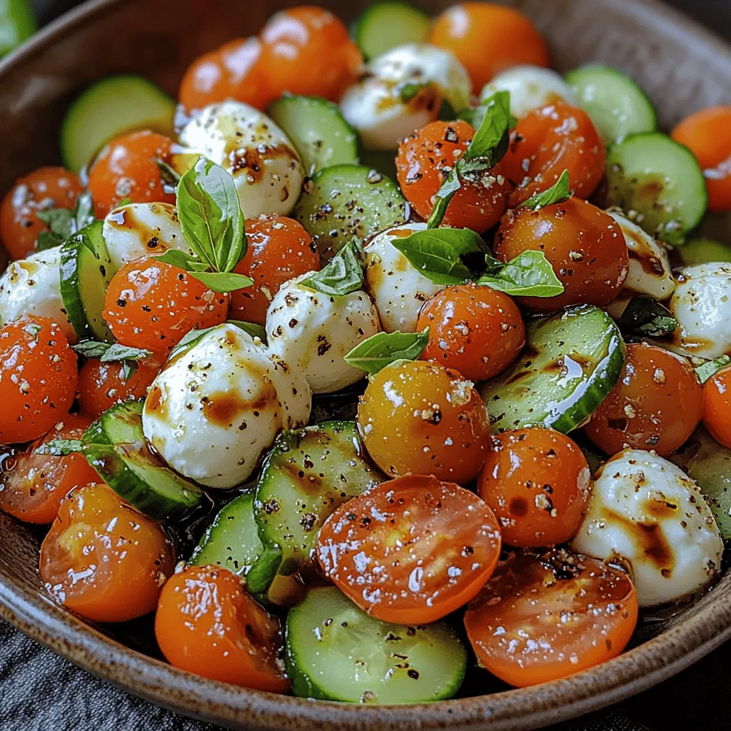 As the warm embrace of summer rolls in, many of us find ourselves craving lighter, fresher meals that not only nourish our bodies but also delight our taste buds. Salads, with their vibrant colors and crisp textures, become a staple in summer cuisine, providing a refreshing escape from heavier fare. Among the myriad of salad options available, the Cucumber Caprese Salad stands out as a particularly appealing choice. This dish marries the classic flavors of a traditional Caprese salad with the cool crunch of fresh cucumbers, resulting in a vibrant, delicious, and easy-to-make salad that's perfect for any summer gathering or a simple weeknight dinner.