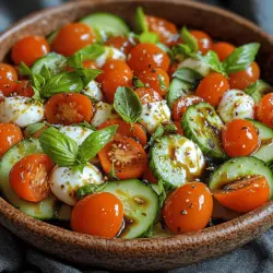As the warm embrace of summer rolls in, many of us find ourselves craving lighter, fresher meals that not only nourish our bodies but also delight our taste buds. Salads, with their vibrant colors and crisp textures, become a staple in summer cuisine, providing a refreshing escape from heavier fare. Among the myriad of salad options available, the Cucumber Caprese Salad stands out as a particularly appealing choice. This dish marries the classic flavors of a traditional Caprese salad with the cool crunch of fresh cucumbers, resulting in a vibrant, delicious, and easy-to-make salad that's perfect for any summer gathering or a simple weeknight dinner.