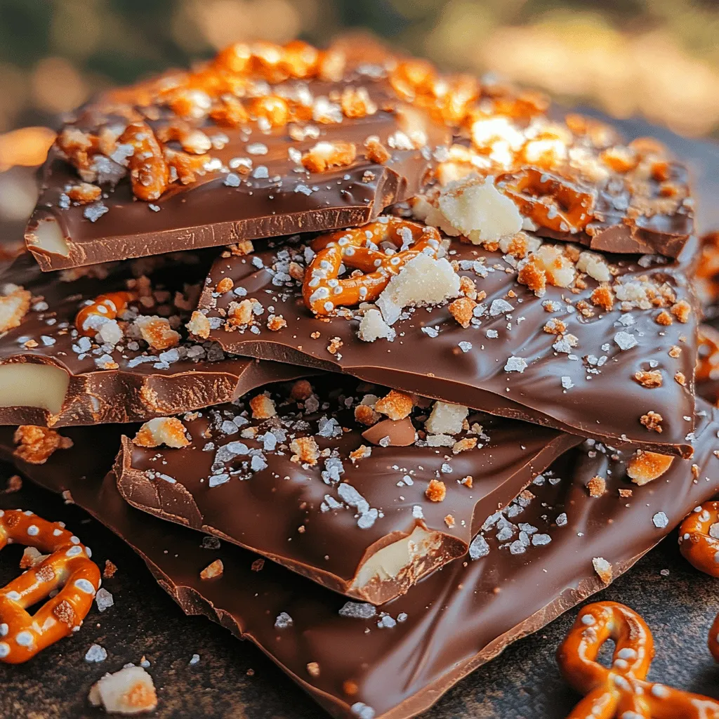 Sweet & Salty Chocolate Dipped Pretzel Bark Recipe