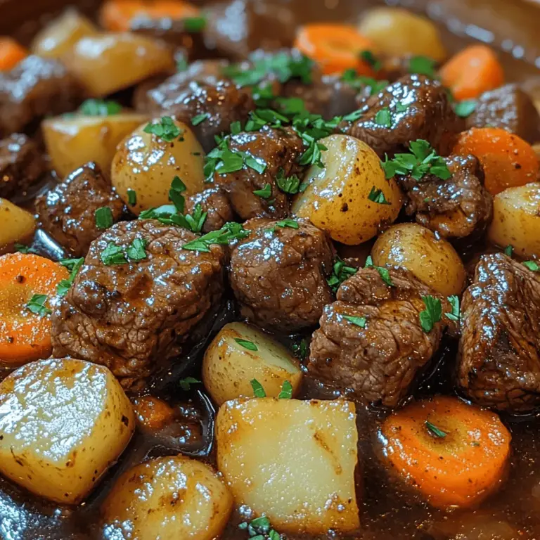 As the leaves turn and the air grows crisp, there's nothing quite like a hearty bowl of Slow Cooker Balsamic Beef Stew to warm you from the inside out. This dish is not just a meal; it's an experience that brings the comforting essence of home into your kitchen. Infused with rich flavors and tender meat, this stew is the quintessential comfort food that beckons during the fall and winter months. The magic of slow cooking allows the ingredients to meld beautifully, creating a depth of flavor that is both satisfying and soul-soothing.