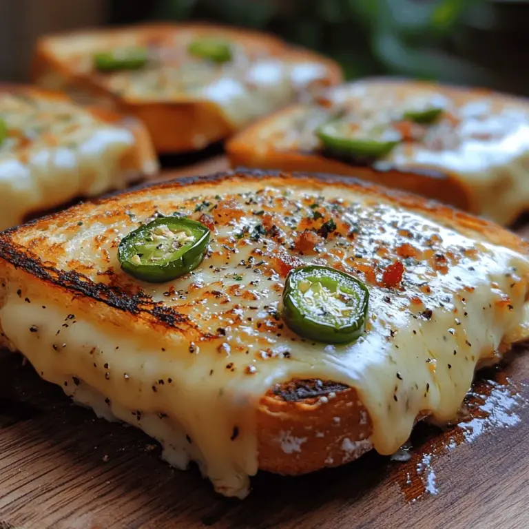 The grilled cheese sandwich is a timeless classic, a comforting dish that has evolved into a culinary phenomenon over the years. What began as simple slices of bread smeared with butter and filled with gooey cheese has transformed into a canvas for creativity, allowing chefs and home cooks alike to experiment with flavors and ingredients. One such delightful evolution is the Spicy Cheesy Delight: Jalapeño Popper Grilled Cheese, which fuses the beloved taste of jalapeño poppers with the quintessential grilled cheese. This dish embodies the perfect balance of spice, creaminess, and cheesy goodness, making it an irresistible option for anyone seeking a quick yet indulgent meal.