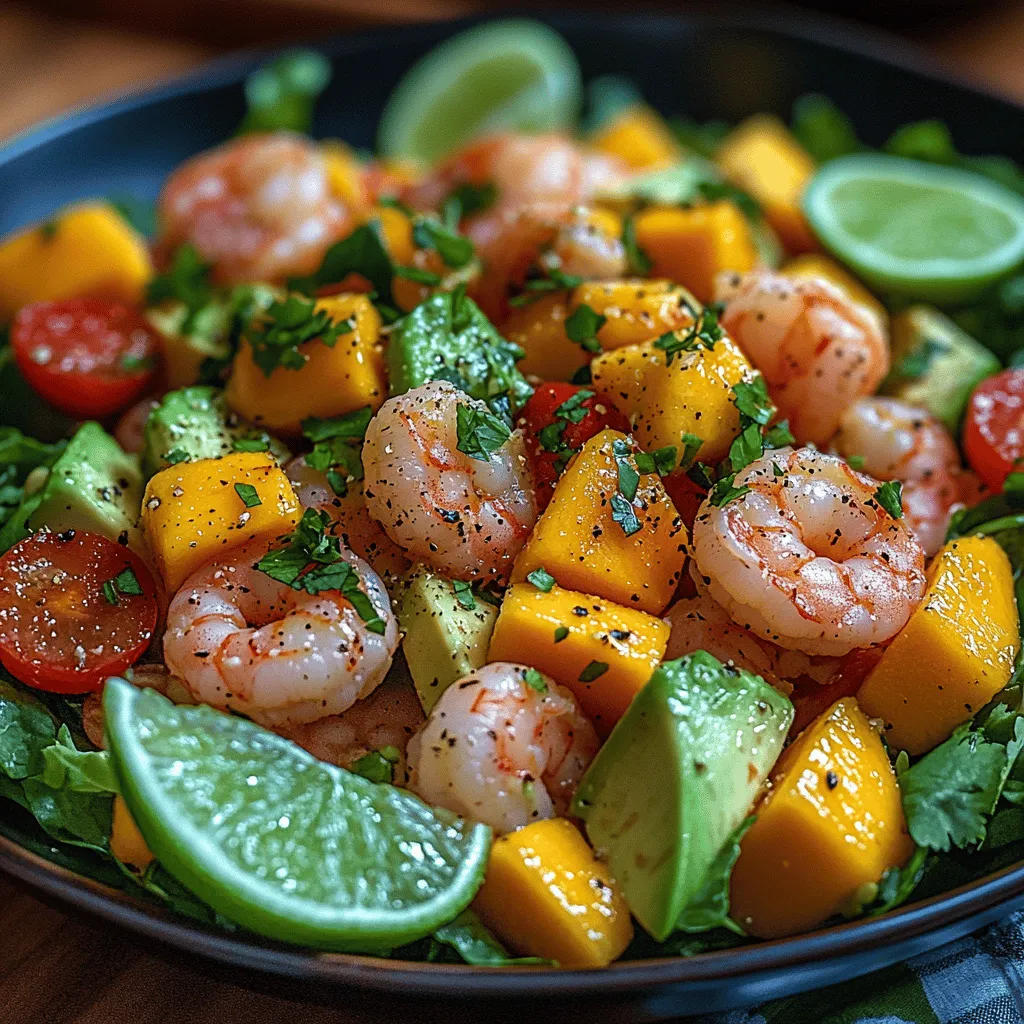 Discover the vibrant flavors of the Tropical Bliss Mango Shrimp Avocado Salad, a refreshing dish that brings the taste of the tropics to your table. This delightful salad not only tantalizes your taste buds with the sweetness of ripe mangoes and the creaminess of avocados but also packs a protein punch with succulent shrimp. Ideal for warm weather or as a light meal, this recipe is designed to be simple yet incredibly satisfying.