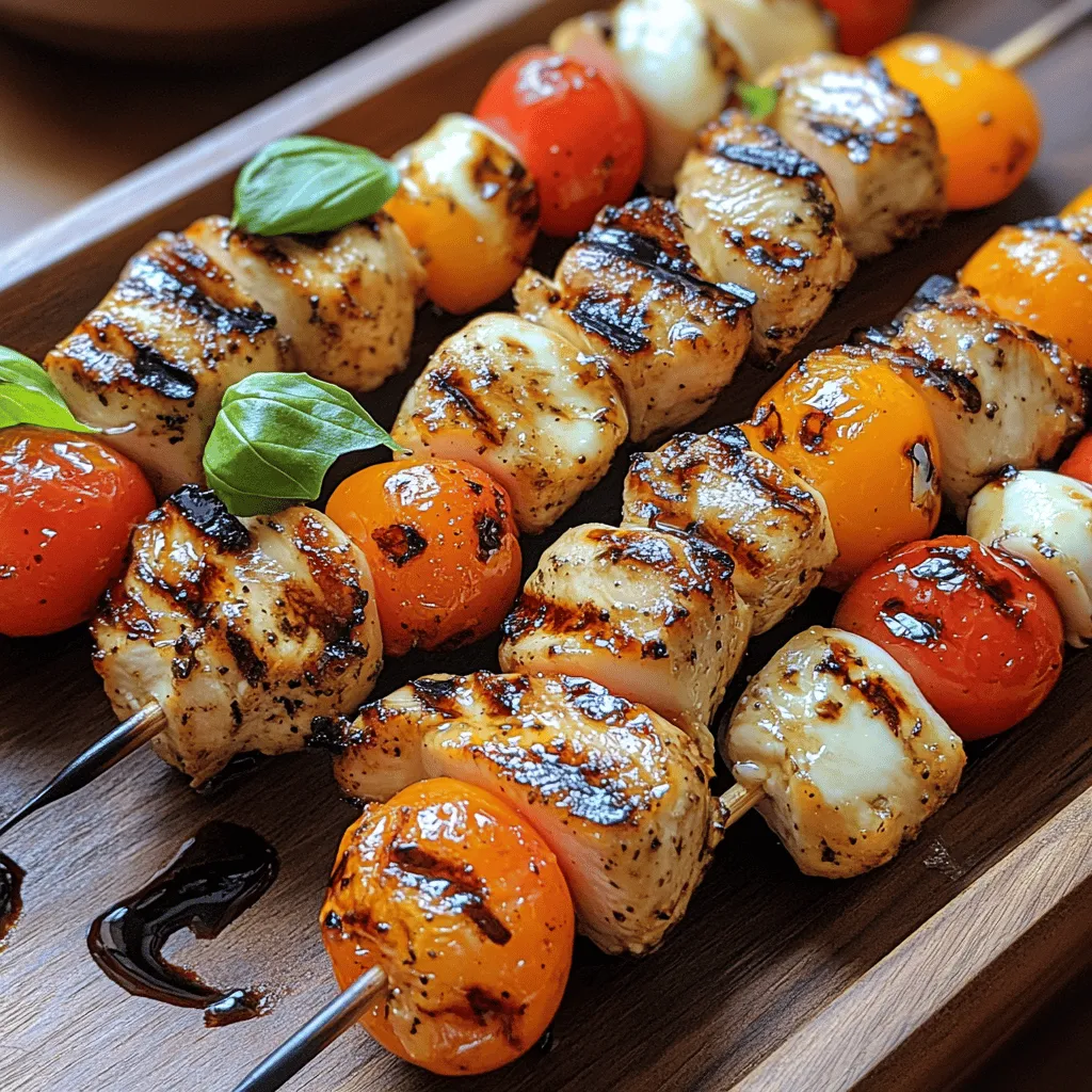 If you're looking for a delightful way to enjoy a combination of fresh, vibrant flavors, look no further than Caprese Chicken Skewers. This dish brings together the classic elements of a Caprese salad—juicy tomatoes, creamy mozzarella, and aromatic basil—with tender chicken, all perfectly grilled and served on skewers. Not only are these skewers visually appealing, making them an excellent choice for gatherings and parties, but they also provide a deliciously satisfying option for lunch or dinner.